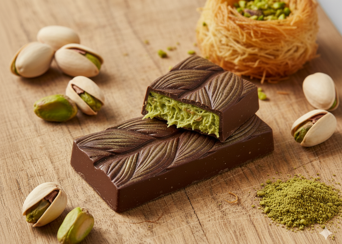 Pistachio Filled Chocolate Bar - 200g