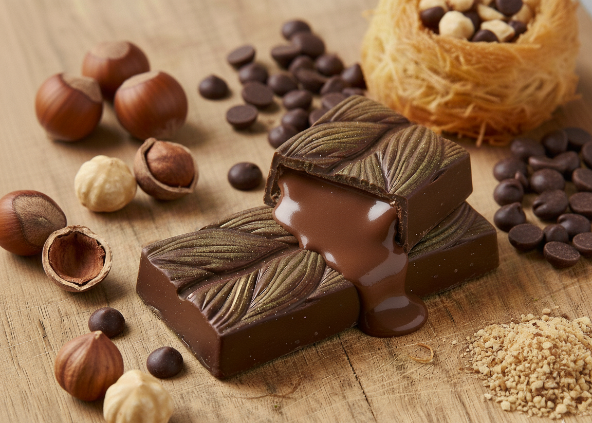 Hazelnut kataifi filled Chocolate Bar - 200g